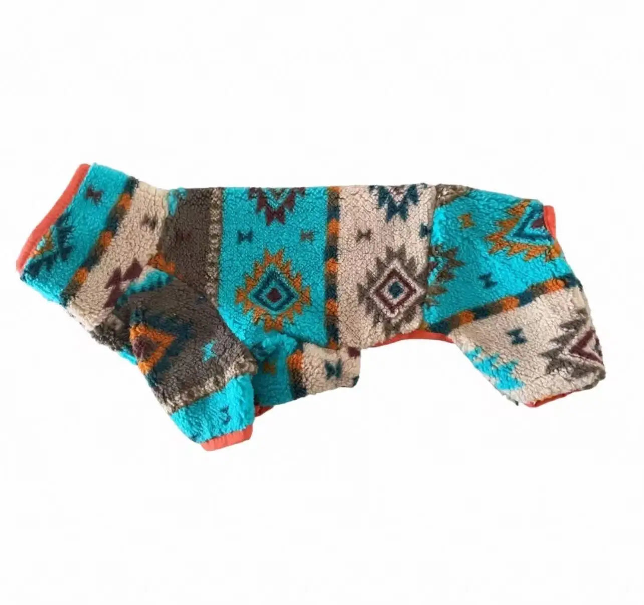 Warm Bohemia Style Cashmere for Wiener Dog 4-Leg Long Sleeves Undershirt for Dachshund Dogs High-Neck Loungewear for Badger Dogs