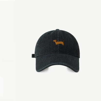 Cute Cartoon Sausage Dog Embroidered Baseball Cap