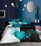 Big Slab Flower Printing And Dyeing Bed Linen Four-piece Bedding