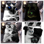 Animal 3 DHome Textile Bedding -Quilt Cover- Duvet cover for bed - Cat design bed cover