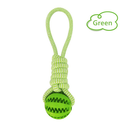 Dog Toys Balls Interactive- Treat Rope -Rubber treatBalls For Small Medium Dogs -Chewing Bite Resistant Pet Tooth Cleaning