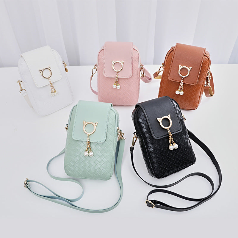 Bolsa feminina nicho mini bolsa para celular nova tendência feminina bolsa mensageiro de ombro 