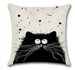 Cute Cartoon Pattern Anime Pillowcase Cat Pillow Case Married Couples Kitten Cushions Cover Outdoor Chair Cushions