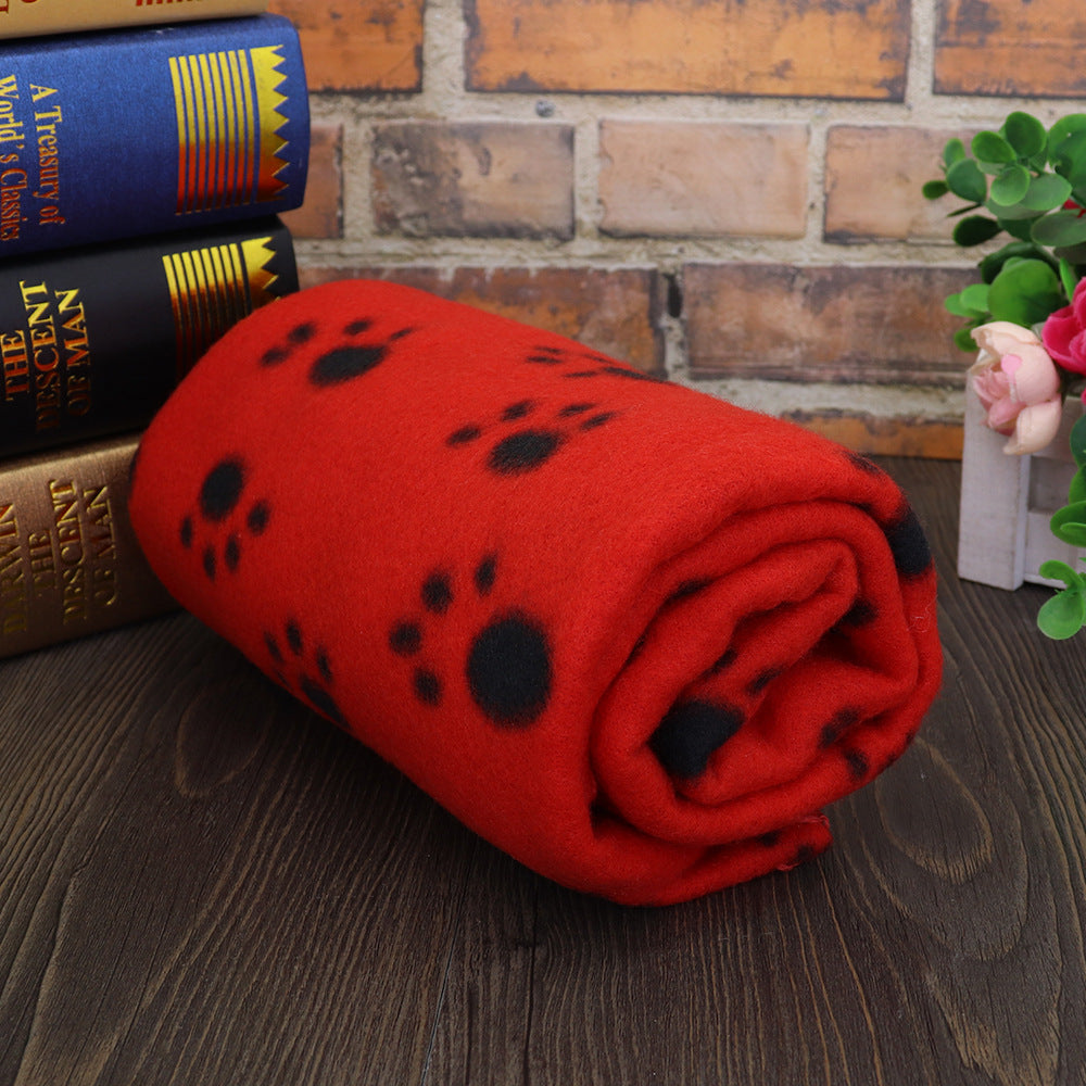 Pet warm Dog Blankets for Small Dogs -Puppy-kitten- Blanket- Cute Paw Print.