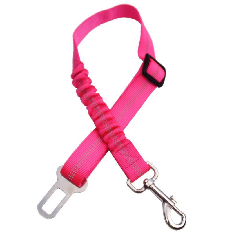 Adjustable Dog Seat Belt -Dog Car Seatbelt- Harness Leads- Elastic Reflective Safety Rope