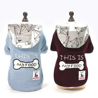 Thickened Warm Hooded Padded Clothes For Pets- Comes in 2 colours