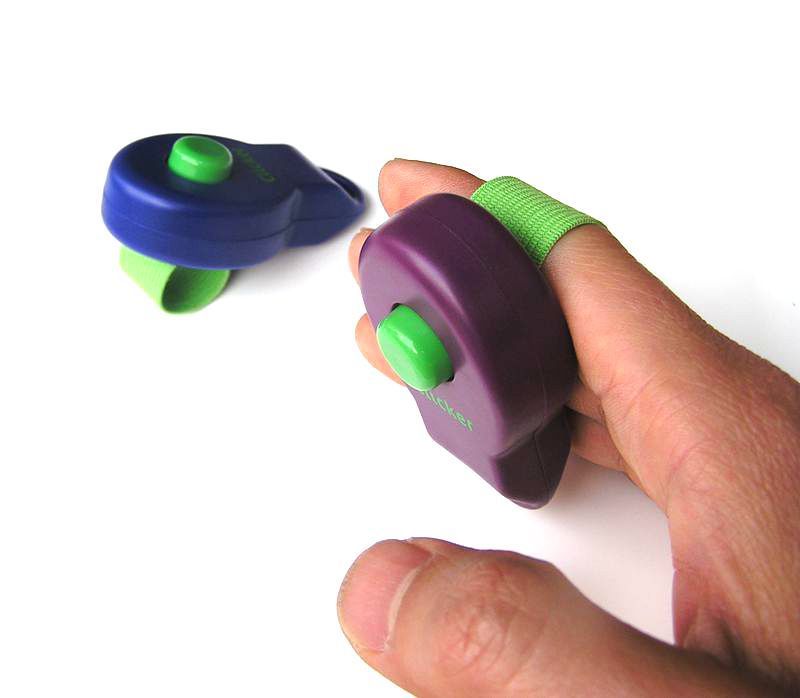 Ring Clicker -Pet Dog Training Clicker -Puppy Clicker with Elastic Finger Strap.