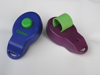 Ring Clicker -Pet Dog Training Clicker -Puppy Clicker with Elastic Finger Strap.