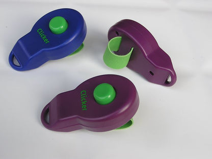 Ring Clicker -Pet Dog Training Clicker -Puppy Clicker with Elastic Finger Strap.