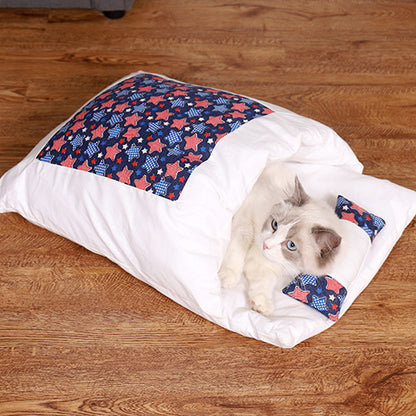 Cat Sleeping Bag - Semi Closed Cat Mattress - Washable bed