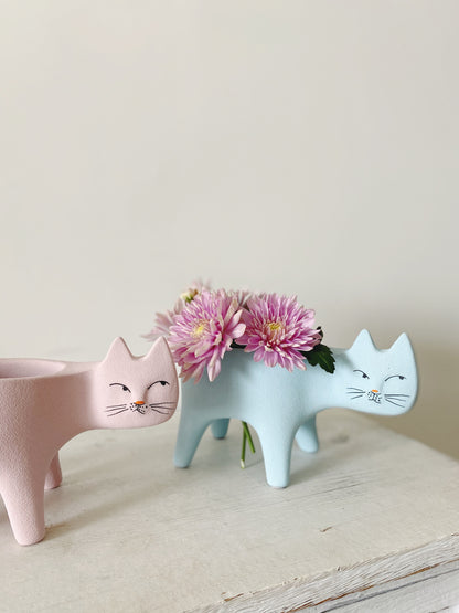 Handmade Ceramic Cat Succulent Flower Pot