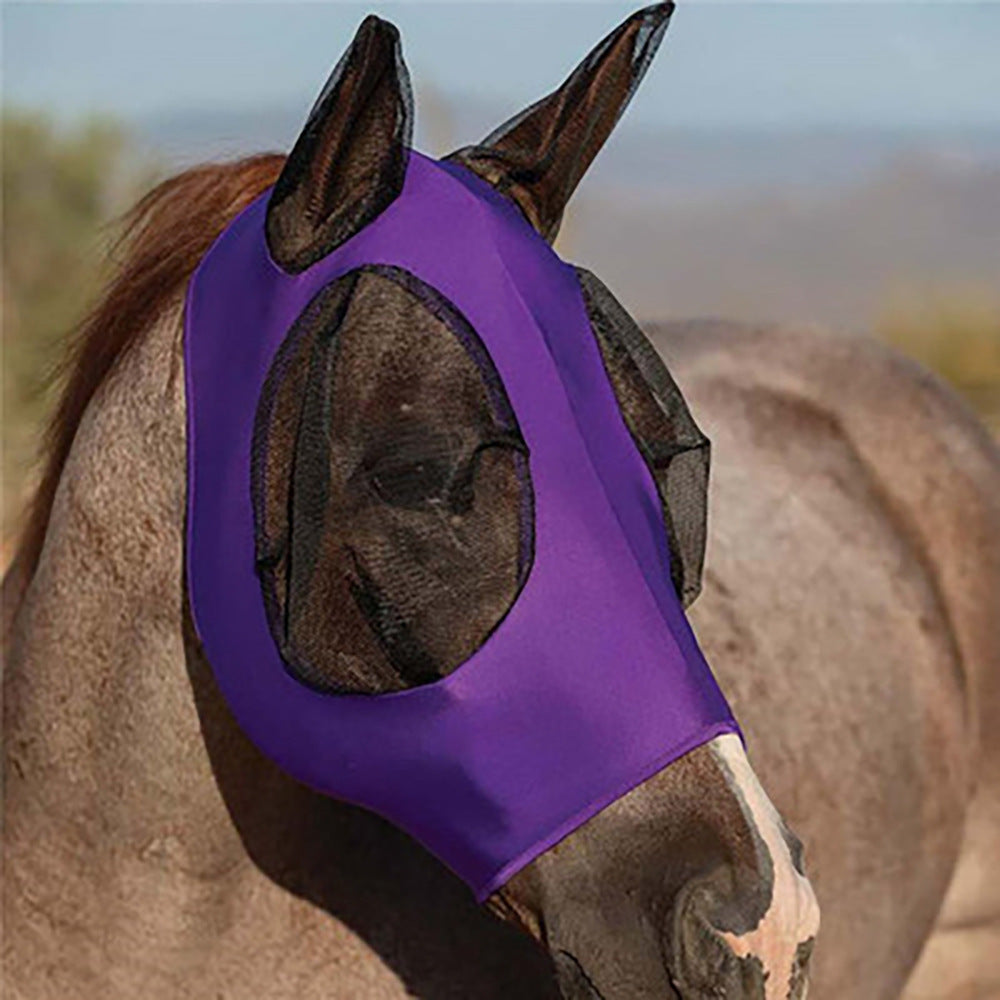 Capa universal equestre para mosquitos com cara de cavalo