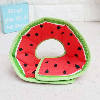 New Arrival Lovely Cartoon Fruit Donut Pet Dog Collar- Padded Comfortable Surgery Recovery- Adjustable Elizabethan Collars For Dog