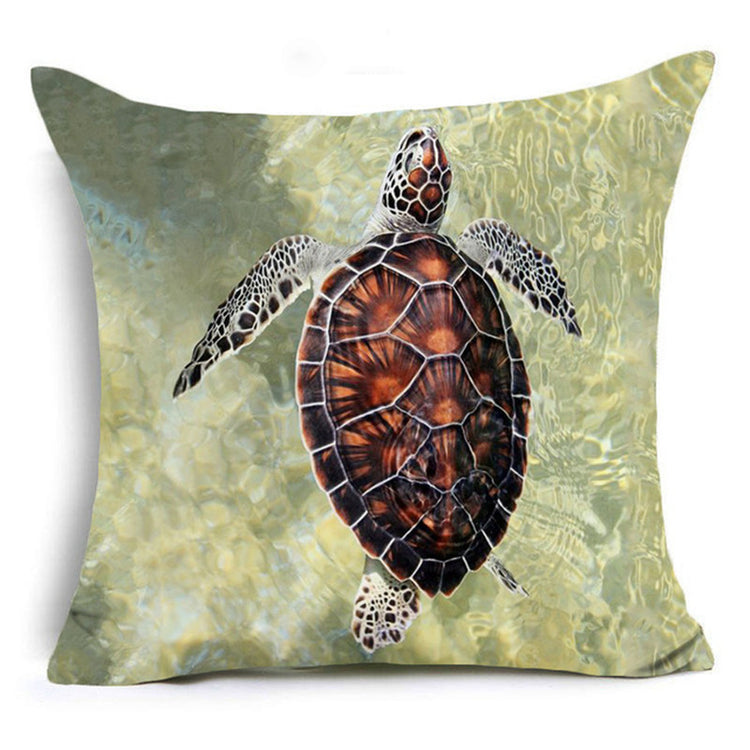 Turtle cushion cover - Different animal decor design.