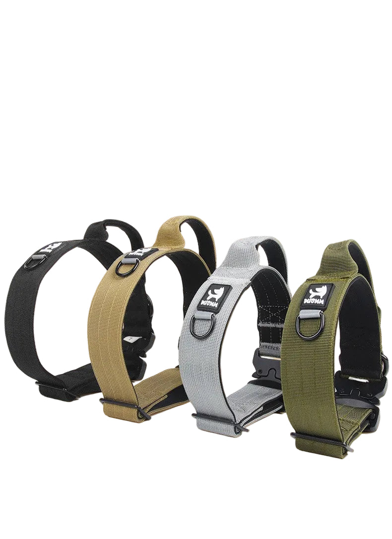 Duomm-Pet Collar Adjustable Medium Large Dog Training Tactical Collar