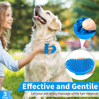 3-piece Set Dog Bath Brush Shampoo Brush Massage Brush