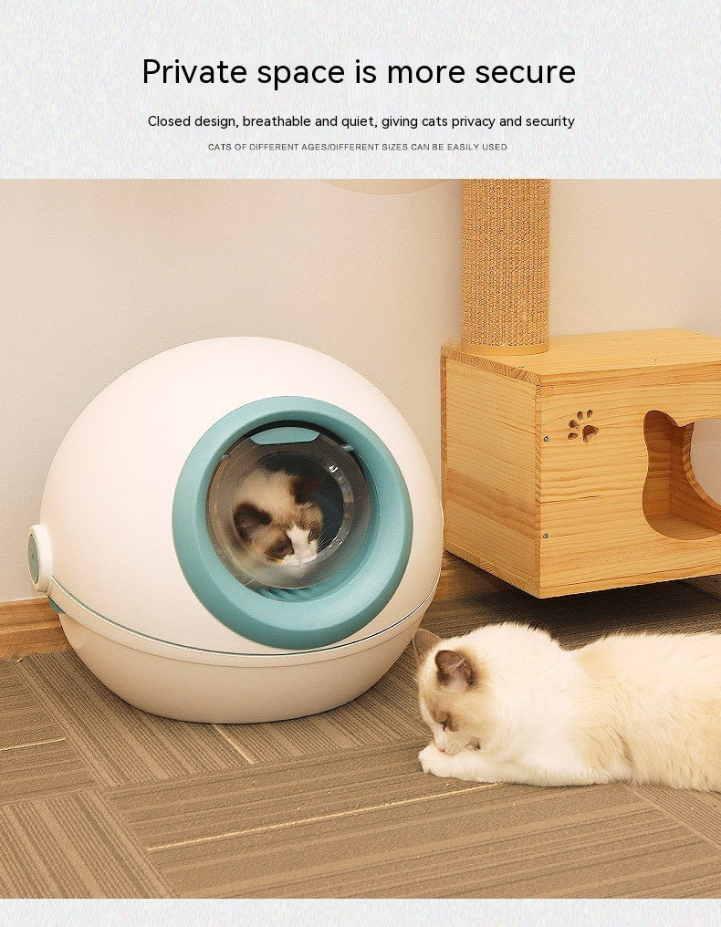 Fully Enclosed Litter Box- Deodorant Cat Toilet