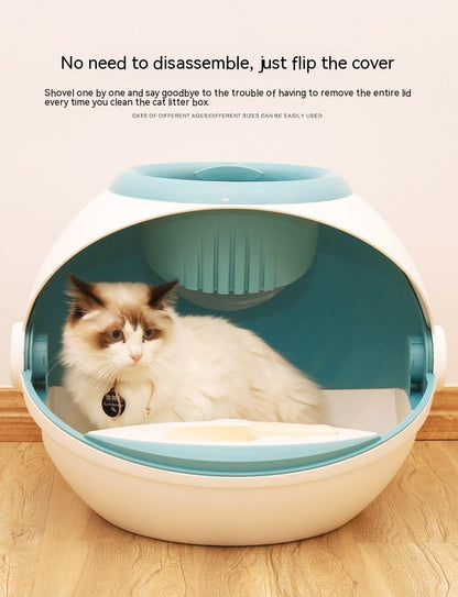 Fully Enclosed Litter Box- Deodorant Cat Toilet