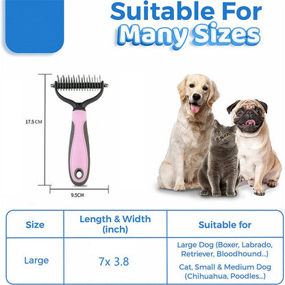 Grooming Brush For Pet Dog- Cat Deshedding Hair Removal Tool