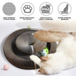 Cat Toy Cat Scratching Board With Bell - Circular Frame - Scratching Board