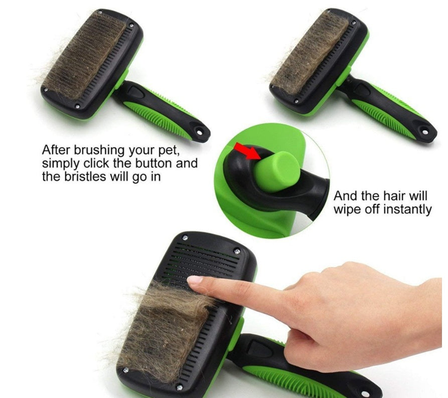 Pet Self Cleaning Slicker Brush- Detangling Pets Fur