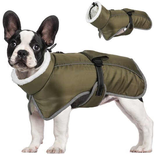 Pet Autumn And Winter Clothes- Thick Warm Waterproof- Cold-proof Cotton Coat- Pet Clothing Dog Clothes