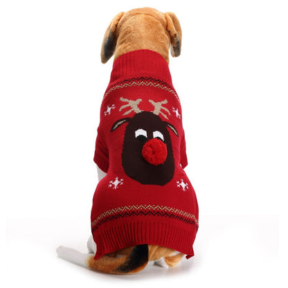 Christmas Pet Sweater -Winter Keep Warm Reindeer jerseys