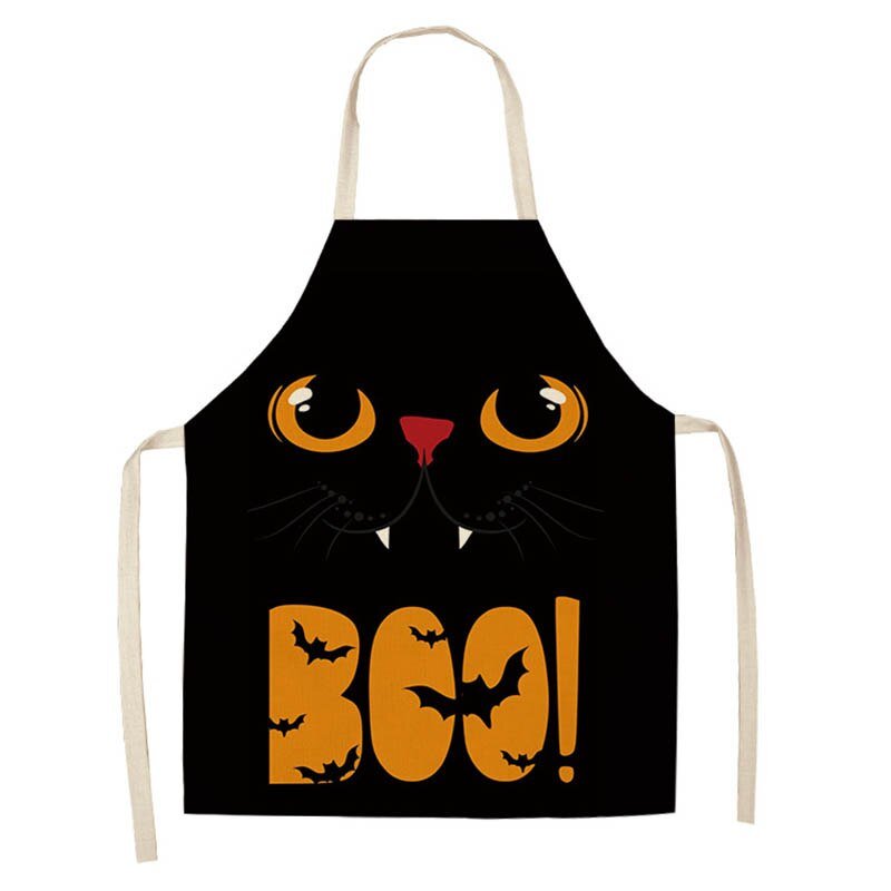 1Pcs Cotton and linen creative European and American cartoon cute cat apron - PetsDzign