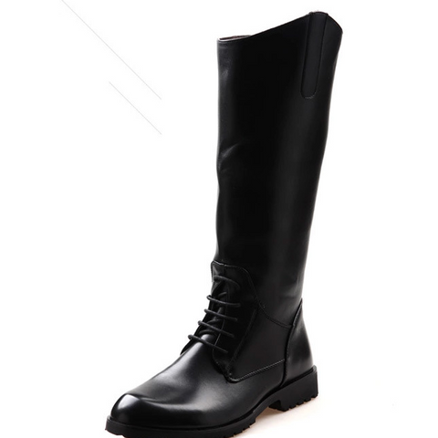 Botas de equitação para mulheres homens botas longas de couro à prova d'água preto marrom joelho botas altas