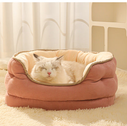 Pet Dog Sofa Bed- Cat And Dog Mattress Pet Kennel- Thickened Washable Plush Pet Supplies