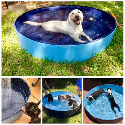 Foldable Dog Pool Pet Bath Summer Outdoor Portable Swimming Pools Indoor Wash Bathing Tub Collapsible Bathtub for Dogs Cats Kids