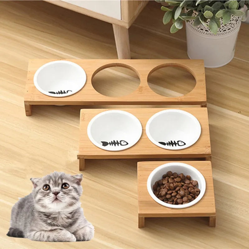 Fashion Cat Dog Feeders Bowls