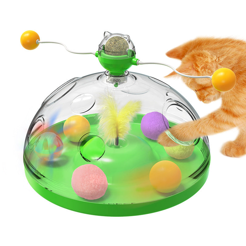 Cat Windmill Mint Toy Funny Cat Treasure Box Toy