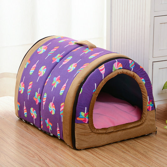 Pet house with washable removable soft cushion - Suitable for dogs