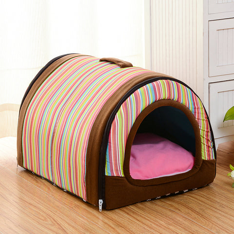 Pet house with washable removable soft cushion - Suitable for dogs,