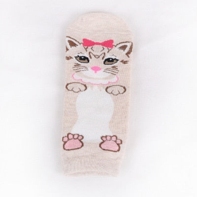 Women Socks -Funny Novelty Comfortable  Full Cotton Short Socks - Cute Character designs