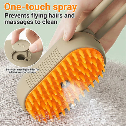 Cat Steam Brush Steamy Dog Brush -3 In 1 Electric Spray -Cat Hair Brushes For Massage Pet Grooming Comb Hair Removal Combs Pet Products