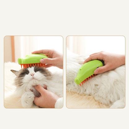 3 In 1 Pet Steam Brush Cat Dog Cleaning Steamy Spray Massage Beauty Comb Hair Removal Grooming Supplies Pets Accessories - PetsDzign