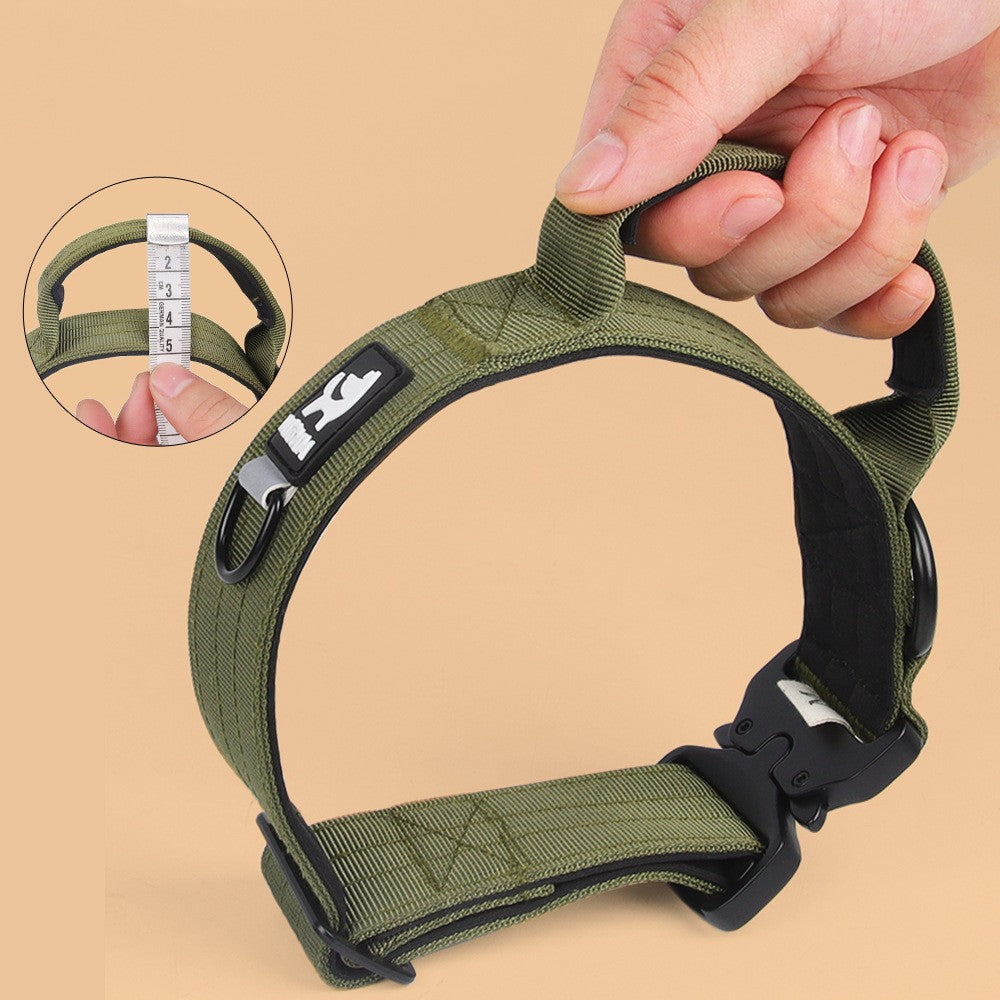 Duomm-Pet Collar Adjustable Medium Large Dog Training Tactical Collar