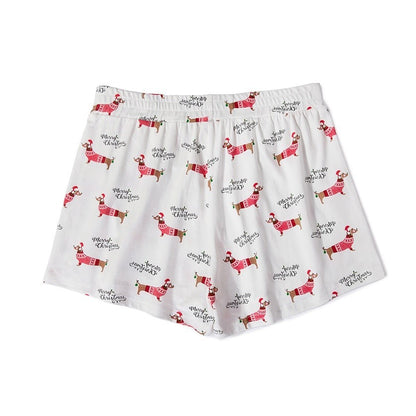Dachshund print shorts