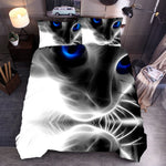 Animal 3 DHome Roupa de cama têxtil - Capa de edredão - Capa de edredão para cama - Capa de cama com design de gato