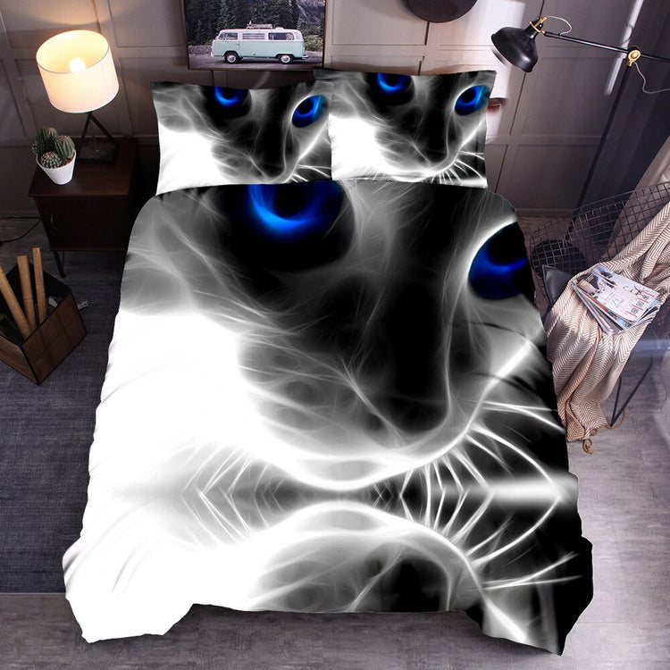 Animal 3 DHome Textile Bedding -Quilt Cover- Duvet cover for bed - Cat design bed cover