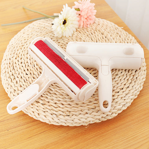 Roller pet hair removal brush