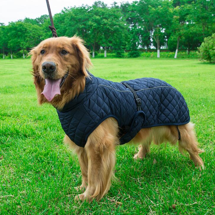 Roupas para cães inverno espessamento quente pet reflexivo casaco ao ar livre