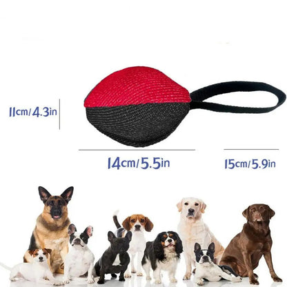 Linen Tug Toy With Pull Tab Durable Interactive Dog Training Tool For Prey Drive Retrieval Agility Development