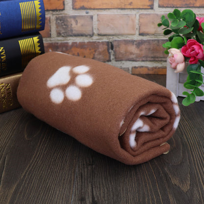 Pet warm Dog Blankets for Small Dogs -Puppy-kitten- Blanket- Cute Paw Print.