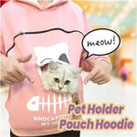 Pet Carrier Thicken Hoodies Kitten Puppy Holder Animal Pouch Hoodie Breathable Hooded Sweatshirt Teen Girls Women Pullovers Tops