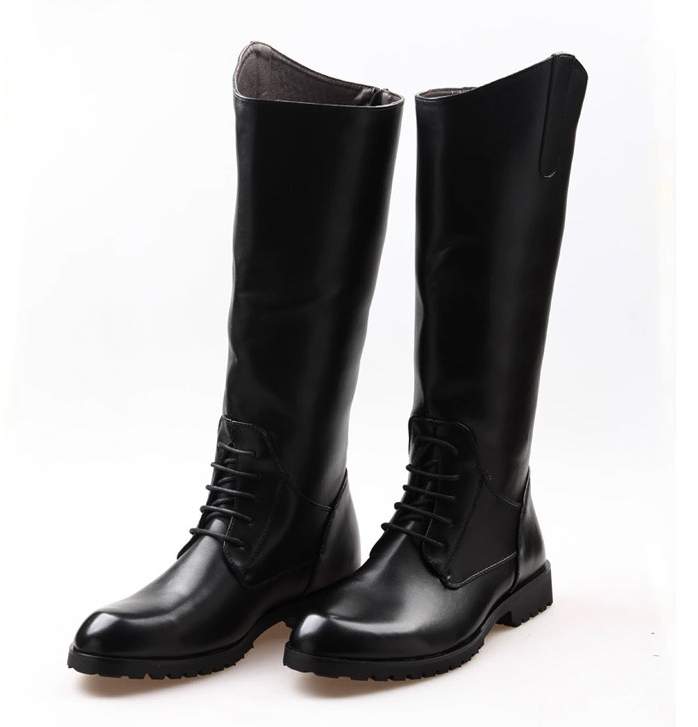 Botas de equitação para mulheres homens botas longas de couro à prova d'água preto marrom joelho botas altas