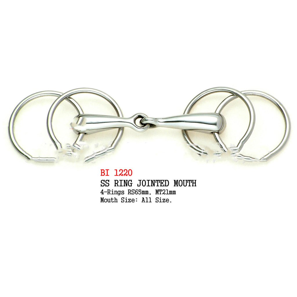 Horse Head Rider Equipment Saddle Horse Bit - Ring jointed snaffle - Stainless steel