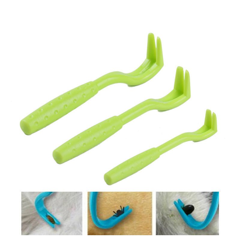 3pcs Dog Tick Clip Pet Flea Removal - Tool Cat Lice Remover Hook - Pet Grooming Supplies Kitten Comb Puppy Cleaning Supplies Tools - PetsDzign